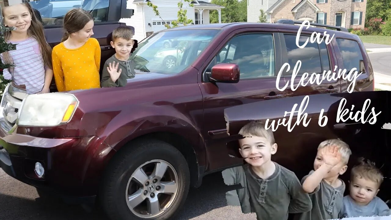 Car Cleaning and car seat install with 6 kids and 1 on the way