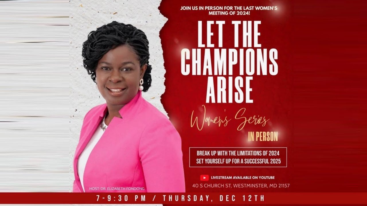 LIVE! 🔥WOMEN'S MEETING | LET THE CHAMPIONS ARISE | TRANSITION FROM 2024 TO 2025