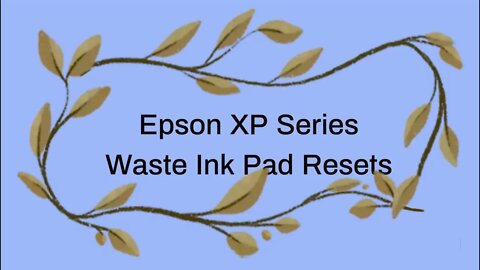 FIX Epson XP Series Waste Ink Pad Error