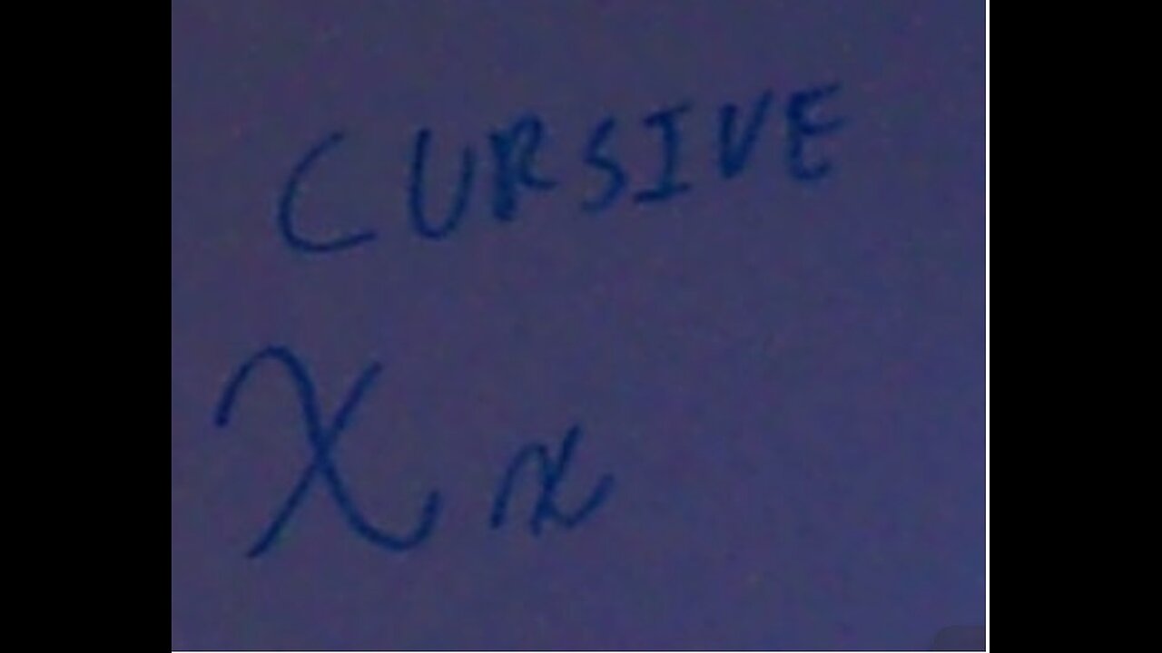 Cursive Letter X