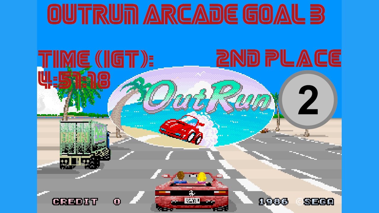 OutRun [Arcade] Goal B [4'51"18] 2nd Place🥈 | アウトラン