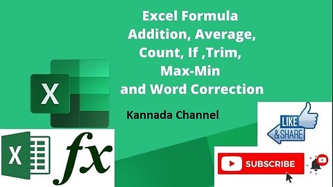 How to Calculate The Addition| Average| Count| If |Trim |Max-Min in Excel full Tutorial