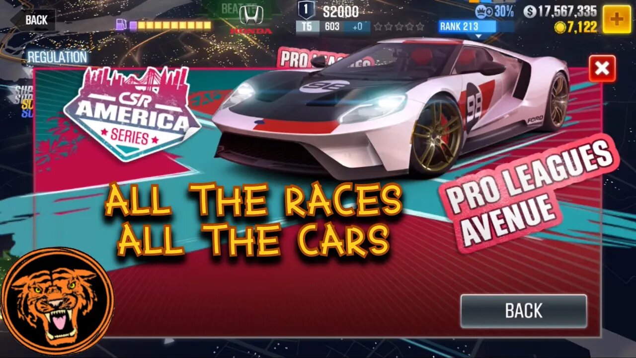 CSR2: CSR America Series: PRO LEAGUES AVENUE