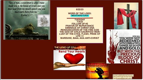June 22, 2023 Word of the Lord, July 4th, 2023 Follow up #5 - Prayer of Repentance