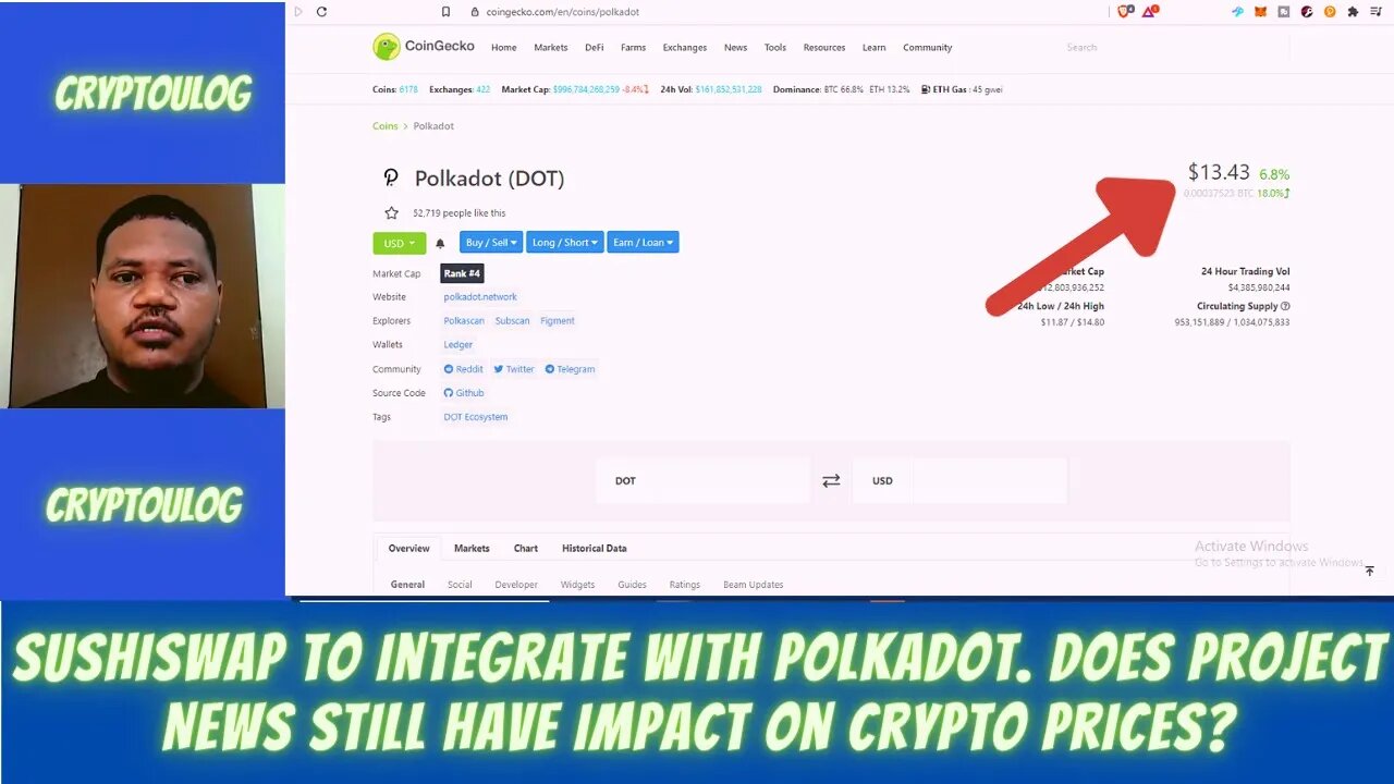 Sushiswap To Integrate With Polkadot. Does Project News Still Have Impact On Crypto Prices?