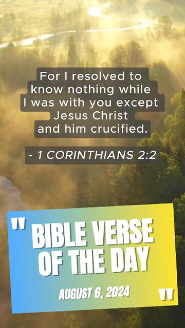 Bible Verse of the Day: August 6, 2024