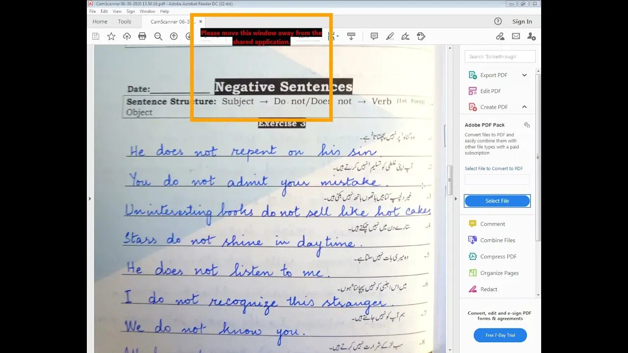 English B class 7 15 4 2021