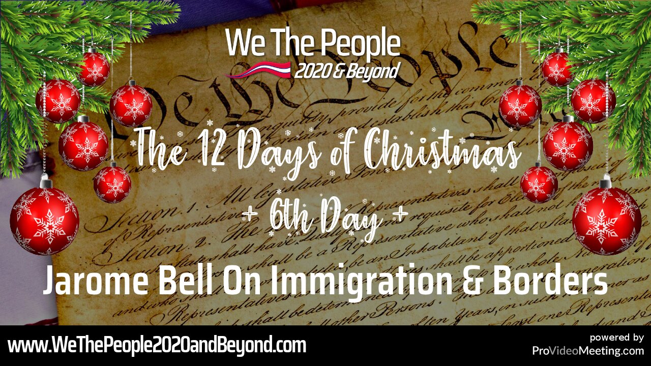 🎄 The 12 Days Of Christmas 🎄 Day 6: Jarome Bell On Immigration & Borders