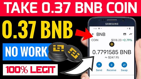 TAKE 0.37 BNB Each Day From This Miner ~ no limit (with payment proof)