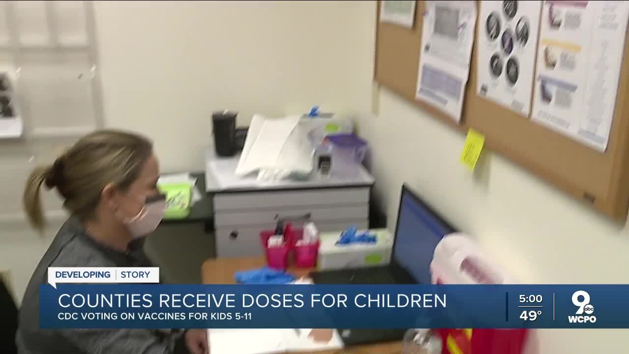 Counties receive doses for children
