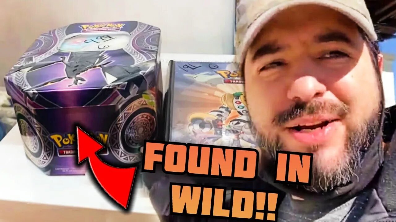 RANDOM POKEMON TIN FULL OF CARDS FOUND IN WILD!! WHAT DID WE GET!?! | 8-Bit Eric