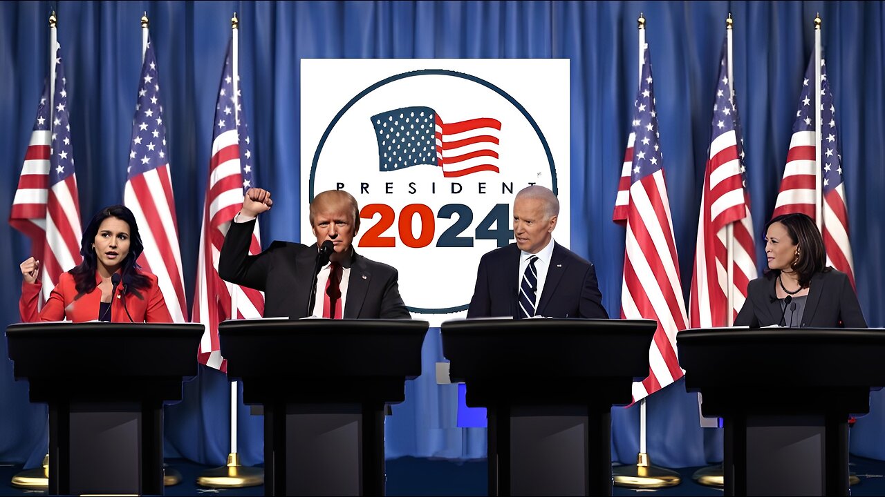 Trump and Tulsi VS Biden and Harris 2024 Presidential Debate Preview