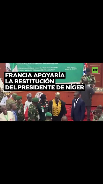 Francia apoyaría la restitución del presidente de Níger