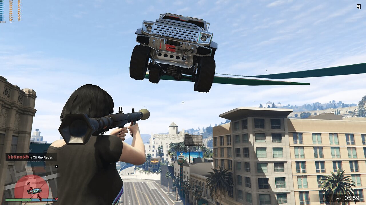 Grand Theft Auto 5 /Gta 5 Online Gameplay Rocket Launcher VS Insurgent Cars Funnymoment