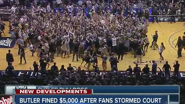 Butler fined $5K for court storming after win over Villanova