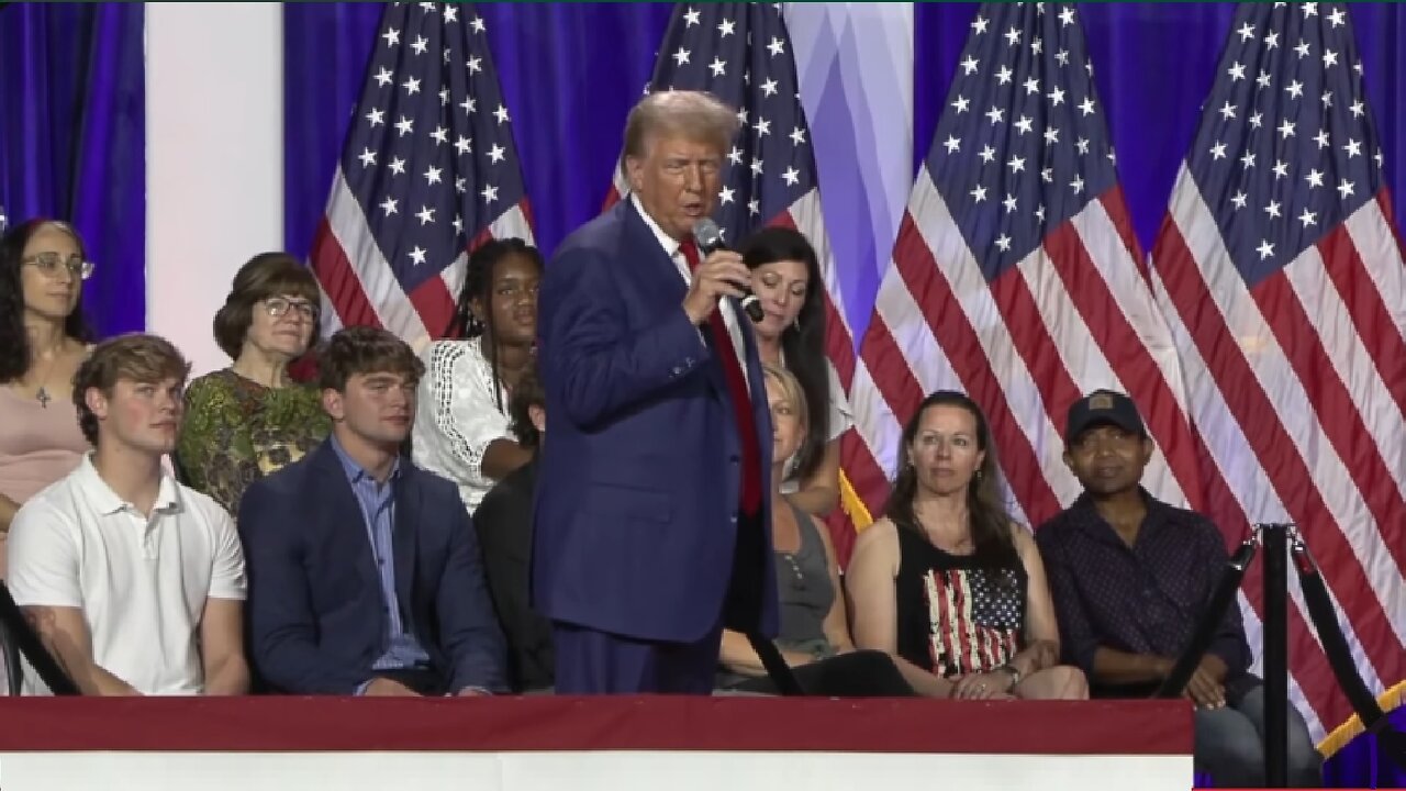 LIVE: President Trump Hosts a Town Hall in La Crosse, WI - Aug. 29 2024