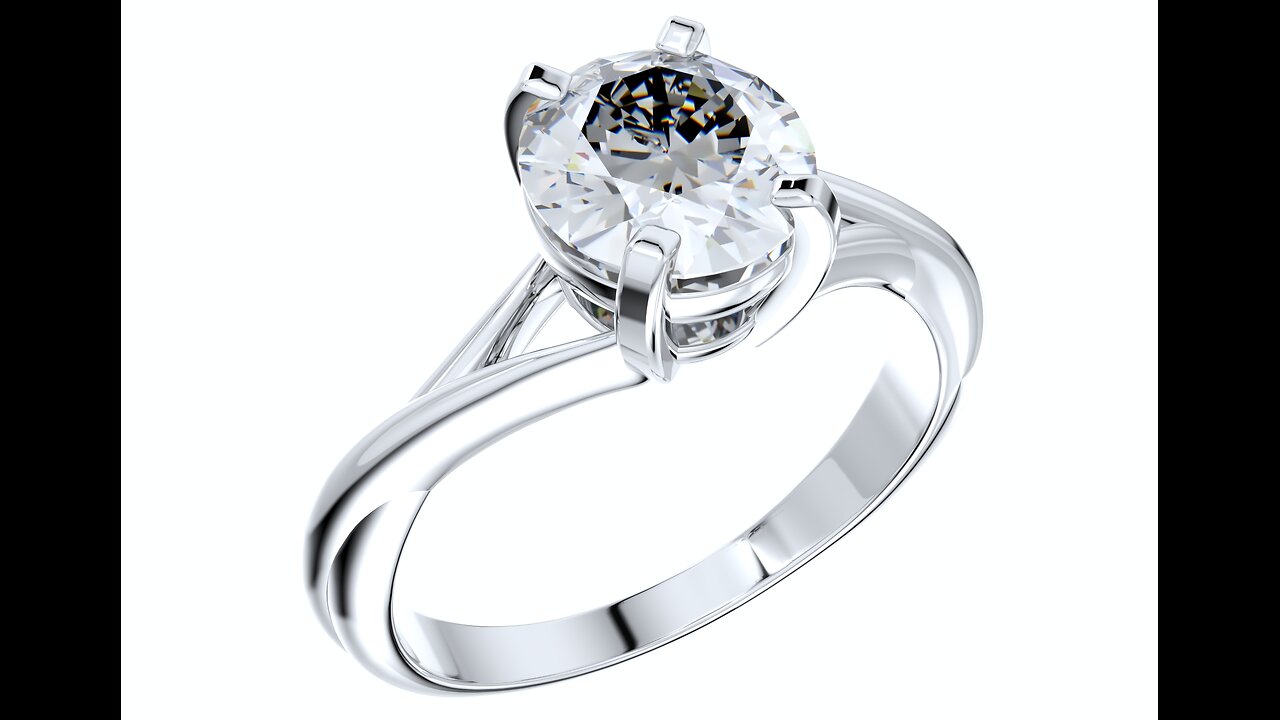 Twisted Oval Gemstone Engagement Ring 3D CAD Design-O11031OR