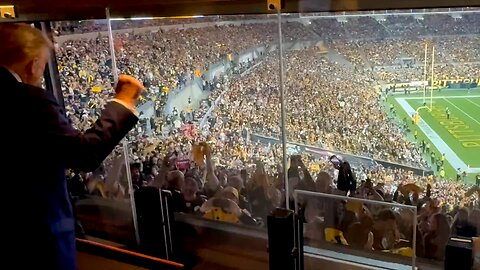 President Trump arrives at Acrisure Stadium in Pittsburgh to attend the Steelers versus Jets game