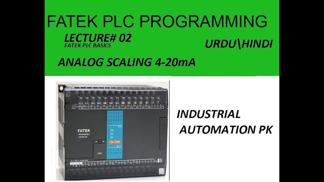 FATEK PLC ANALOG SCALING 4 - 20mA