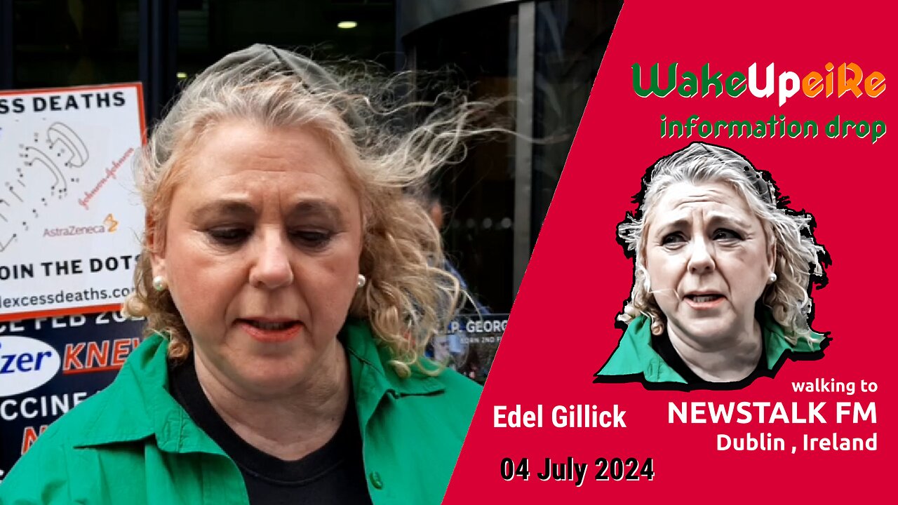 Edel Gillick - Information Drop & Walking to Newstalk FM - 04 July 2024 Dublin, Ireland