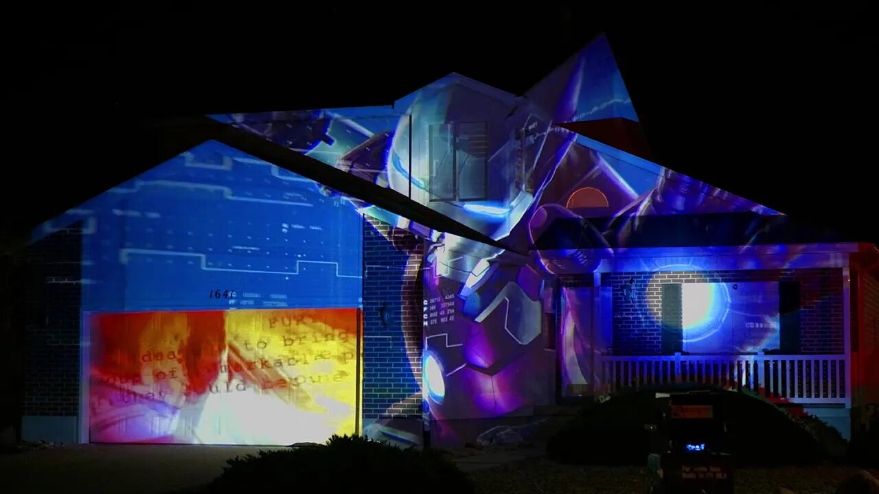 2021 Halloween House Projection Mapping Display Live