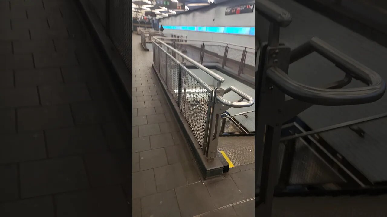 Fulton Street subway in New York City 2021.
