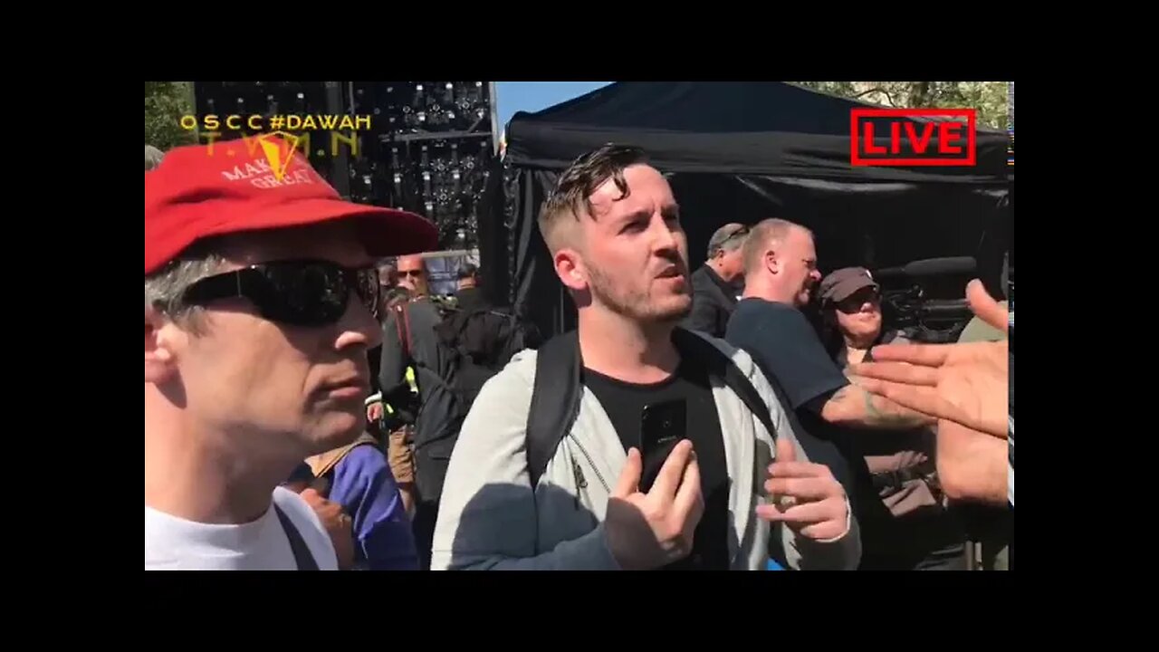 Mohammed Hijab Debates Tommy Robinson's Friends.