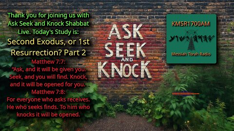 Second Exodus, or 1st Resurrection? Part 2 of 7