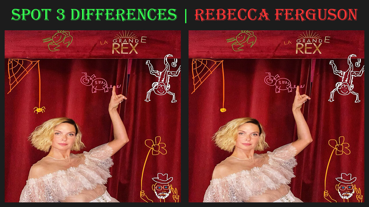 Spot the 3 differences | Rebecca Ferguson
