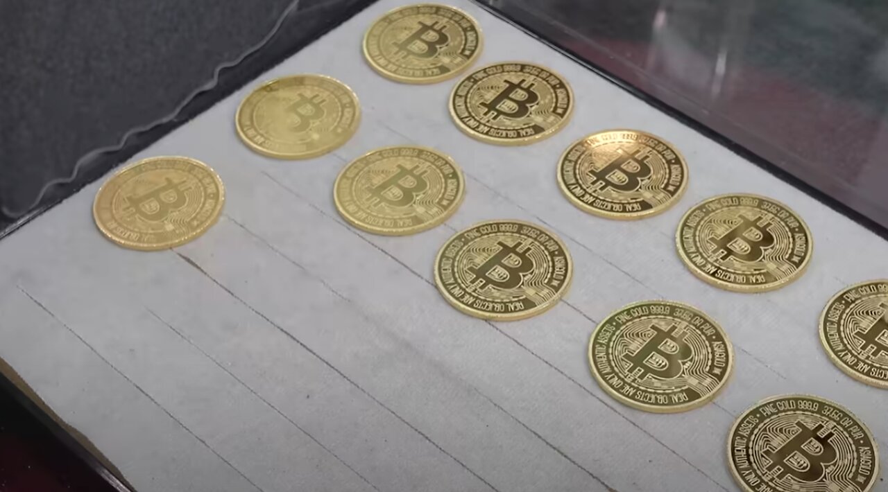 99.99% Pure Gold Bitcoin Mass Production Process.