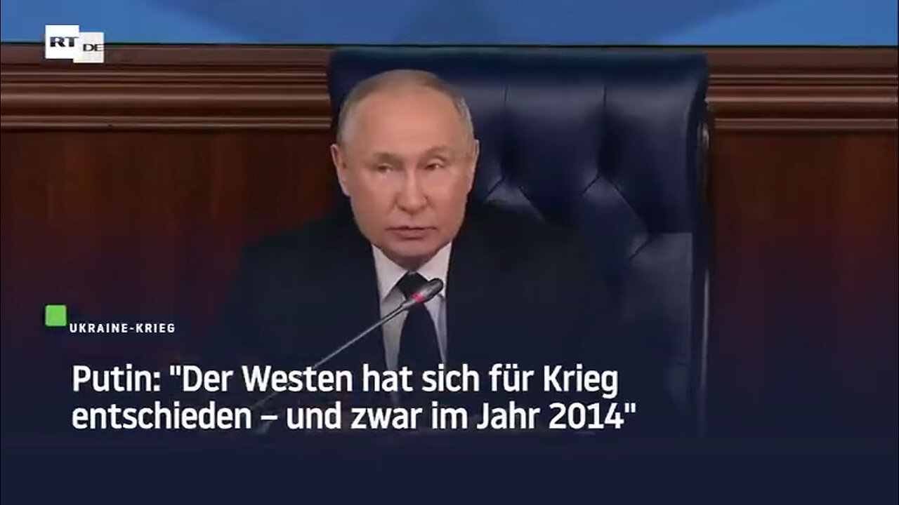 Putin: "Der Westen hat sich fΓΌr Krieg entschieden β und zwar im Jahr 2014"ππππ COV ID1984