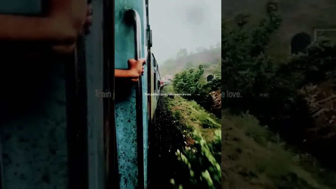 Train Journey in Rain... #rain #trainjourney #trainjourneyvlog #nature