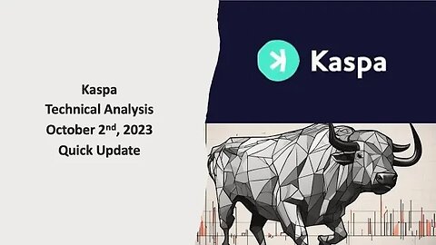 Kaspa Coin KAS - Quick TA Update, October 2nd, 2023