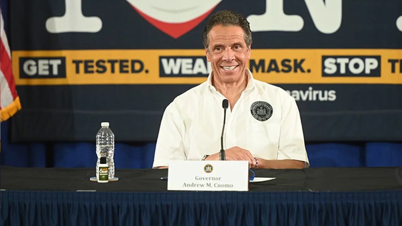 Masked: NY Gov. Cuomo Laughs at Coronavirus Death Joke