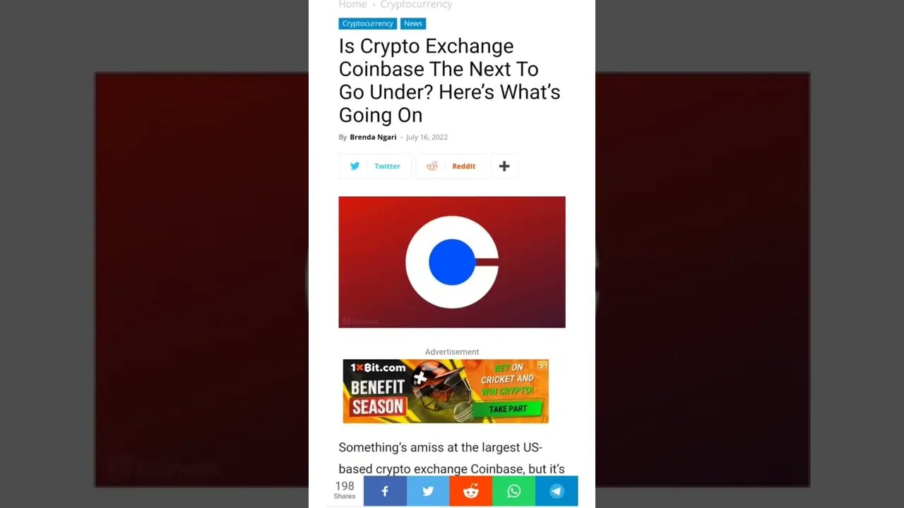 Is Crypto Exchange Coinbase The Next To Go Under? #cryptomash #cryptomashnews #cryptonews