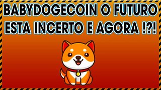 BABYDOGECOIN O FUTURO ESTÁ INCERTO E AGORA !!!