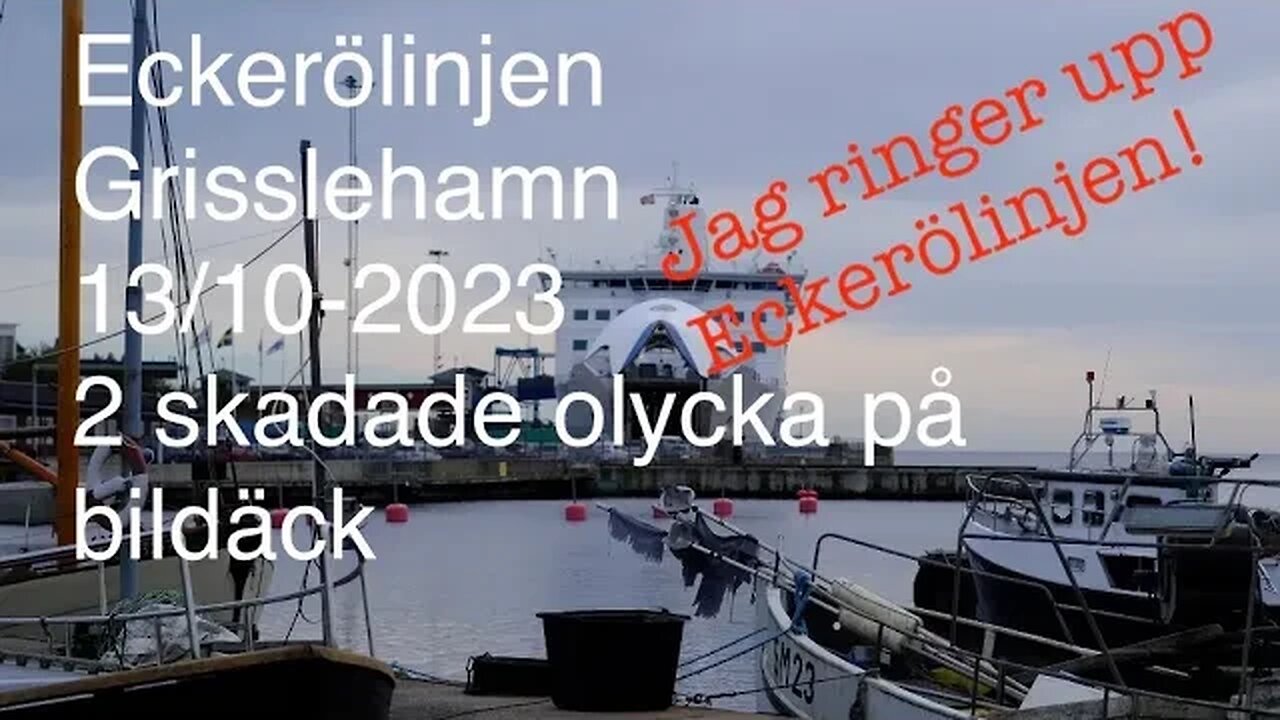 “Olycka” på M/S Eckerö 13:10 2023 2 skadade Livesändning och samtal med Eckerölinjens VD