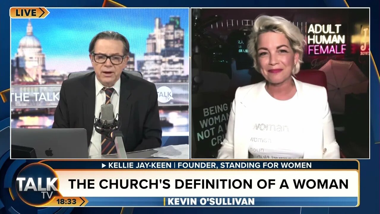 Talk TV - Kellie-Jay and Kevin O'Sullivan discuss the Church of England's new creed