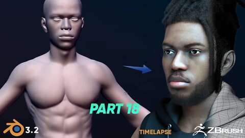 Adam | 3d Character for animation | Part 18 | sculpting base body | anatomy | ZBrush | Blender