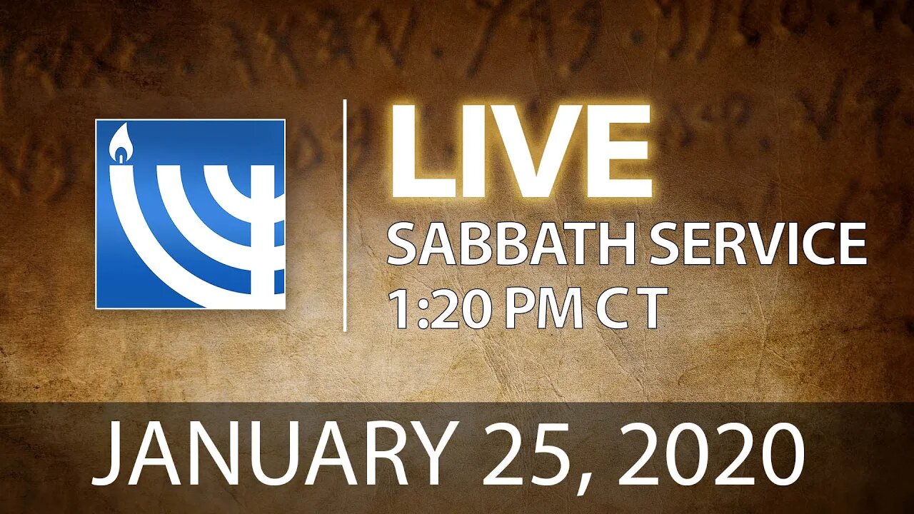 YRM LIVE Sabbath Services, January 25, 2020