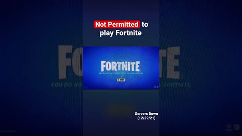 I’m NOT PERMITTED to play Fortnite!