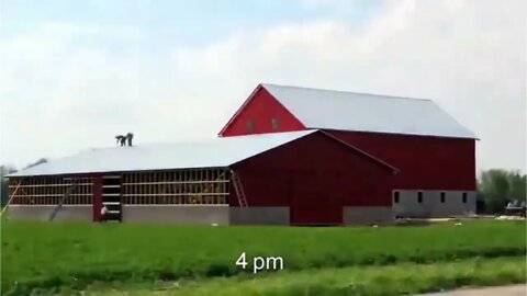 Incredible Amish community builds a full farm in one day #short #construction #amazing