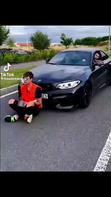 Instant Karma for Climate Protestor