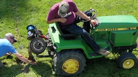 DIY Cable/Wire Layer! Underground Dog Fence! Old Deere 318 - Unique Tractor Use!