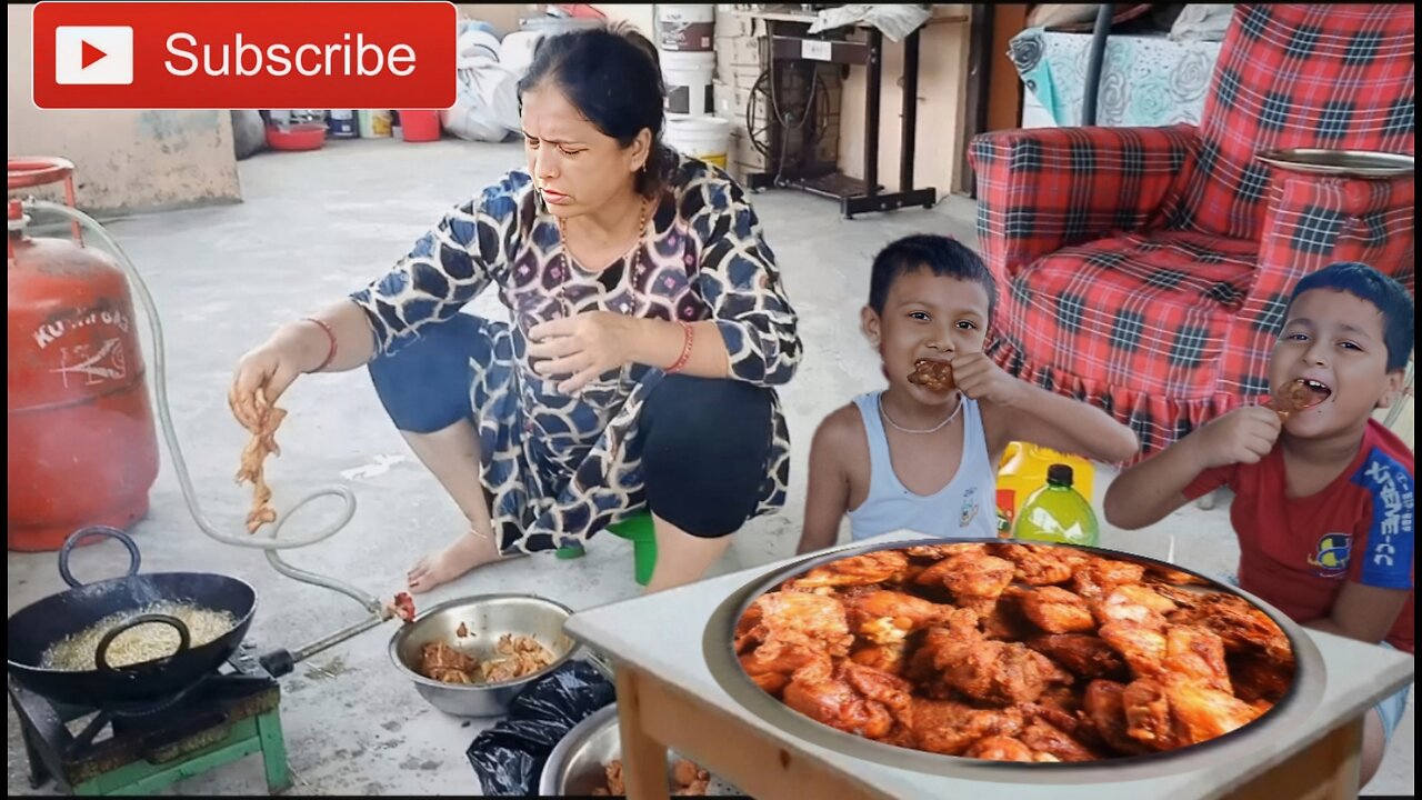 Chicken roast recipe||how to make chicken roast||sanibar chicken roast banaiyo||Saurab vlogs