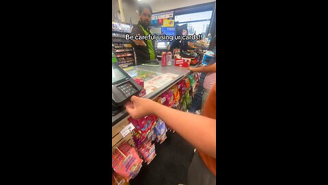 This man has a credit card scanner!