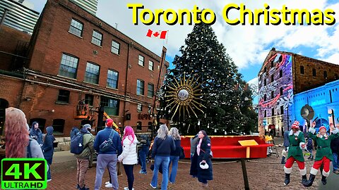 【4K】Distillery winter village🎄Christmas market Toronto Canada 🇨🇦