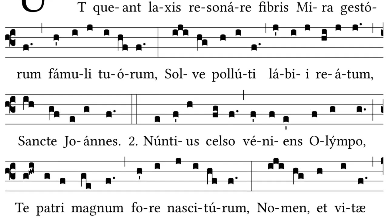 Ut queant laxis - the Do-re-mi hymn to cure sore throats