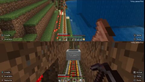 MINECRAFT - O TREM QUE CORTA O MAPA TODO DO MINECRAFT - TOTOY GAMES @NEWxXx Games #minecraft