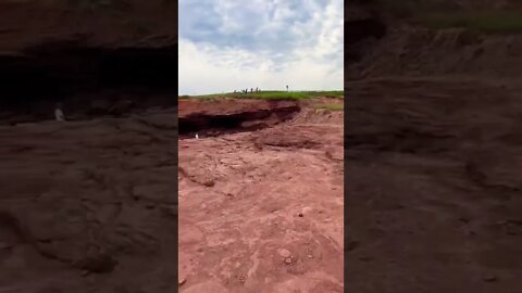 Exploring the cliffs on PEI